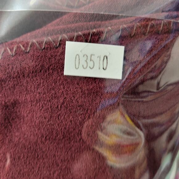 Wild Cat Maxi Skirt Womens XL Maroon Zip-Zag Trim Stitching Stretch Boho Modest - Picture 11 of 11